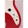 Image 3 : Squire Bronco bass guitar. Fire engine red, sprung bridge, four string, short scale. Note: Missing c