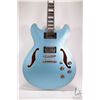 Image 2 : Ibanez AS83-STE 5B-01 baby blue electric guitar with semi hollow case, gold Alnico magnetic Humbucke
