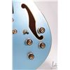 Image 3 : Ibanez AS83-STE 5B-01 baby blue electric guitar with semi hollow case, gold Alnico magnetic Humbucke