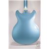 Image 8 : Ibanez AS83-STE 5B-01 baby blue electric guitar with semi hollow case, gold Alnico magnetic Humbucke