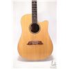 Image 2 : Mann cutaway guitar. Two tone maple top, walnut sides, back deep body dreadnaught, cutaway acoustic,