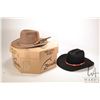 Image 1 : Two cowboy hats including Biltmore Wilderness Collection size 7 1/2 and a Smithbilt Brier size 7 1/2