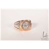 Image 1 : Gent's 14kt yellow and white gold ring set with diamonds, size 9.5