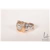 Image 4 : Gent's 14kt yellow and white gold ring set with diamonds, size 9.5