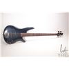 Image 1 : Ibanez SDGR SR400 bass guitar in metallic navy blue, four controls, active PJ pickups, heavy bridge.