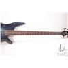 Image 3 : Ibanez SDGR SR400 bass guitar in metallic navy blue, four controls, active PJ pickups, heavy bridge.