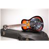 Image 1 : Regal lap top steel electric guitar. Sunburst top, ribbon grained mahogany back and heavy thick neck