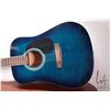 Image 2 : Jay Turser guitar. Navy blue, double binding, quality build. Includes Happy bright yellow faux fur l