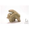 Image 2 : Inuit carved green soapstone of bear fighting a walrus, no signature seen, 7" in height