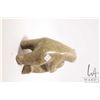 Image 3 : Inuit carved green soapstone of bear fighting a walrus, no signature seen, 7" in height