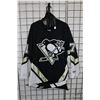 Image 1 : CCM Pittsburgh Penguins No. 71 Malkin hockey jersey. Adult size Medium. Note: small marks and staini