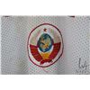 Image 3 : Vintage CCCP USSR Russian Fetlsov No. 2 hockey jersey. Note: marks, staining and small tears