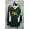 Image 1 : CFL SAGA Edmonton Eskimos football jersey. Adult size XL