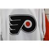 Image 2 : CCM Vintage Philadelphia Flyers Bill Barber hand signed hockey jersey. Adult size L. Includes AJ Spo