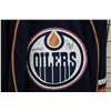 Image 2 : NHL RBK Edmonton Oilers hockey jersey with unidentified signatures. Adult size XXL