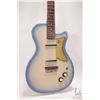 Image 2 : Danelectro model 57 guitar in blue and cream with chrome lipstick pickups, comes with Profile padded