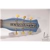 Image 5 : Danelectro model 57 guitar in blue and cream with chrome lipstick pickups, comes with Profile padded