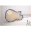 Image 7 : Danelectro model 57 guitar in blue and cream with chrome lipstick pickups, comes with Profile padded