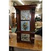 Image 1 : Antique mantle clock with reverse painted glass doors, eight door movement and faux columns, made by