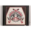 Image 2 : Framed original watercolour painting titled "Kwaguilth Sisiutl-Moon" and signed by artist J. Nelson,