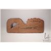 Image 3 : Hand carved and painted Haida plaque, titled on verso "Crooked Beak" and signed by artist Ross Hende