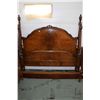 Image 3 : Antique bedroom suite including 53" H highboy, 54" double bed with headboard and rails plus nightsta