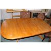 Image 2 : Modern double pedestal dining table 29" H X 42" W X 72" L plus two 12" jack knife leaves