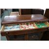 Image 2 : Art Deco two door display cabinet with storage drawer 47" H X 36" W X 13" D