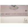 Image 3 : Hampton Bay Carriage House II indoor 44" ceiling fan, white with brush nickel accents, appears new i