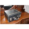 Image 3 : Vintage portable wind up phonograph, working at time of cataloguing, note: need needle