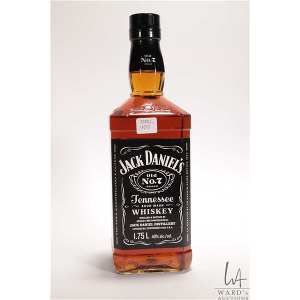 Jack Daniel's/ Old No.7/ Tennesse Sour Mash Whiskey/ 1.75 ltr. 40% ABV  Note: Alcohol cannot be insu
