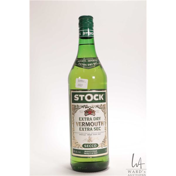 Stock/ Extra Dry Vermouth/ 1 ltr. 13% ABV  Note: Alcohol cannot be insured by any courier in Canada.