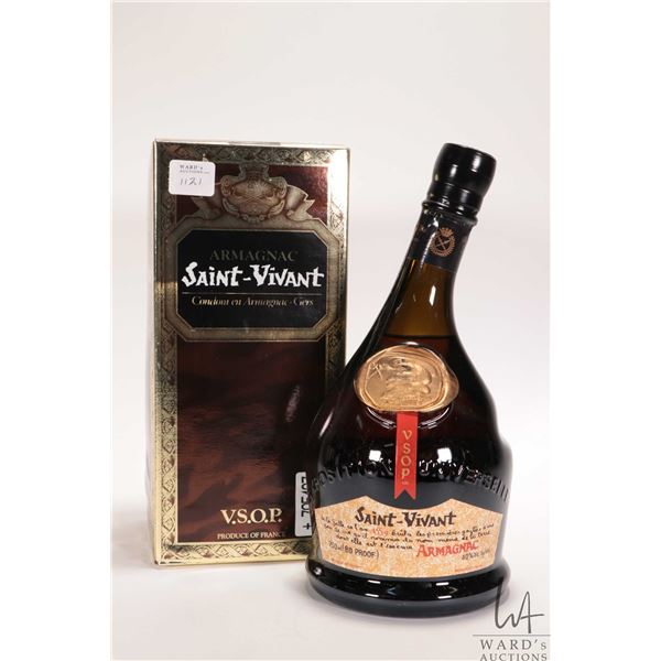 Saint-Vivant/ V.S.O.P. Armagnac/ 750ml/ 40% ABV/ Includes original box  Note: Alcohol cannot be insu
