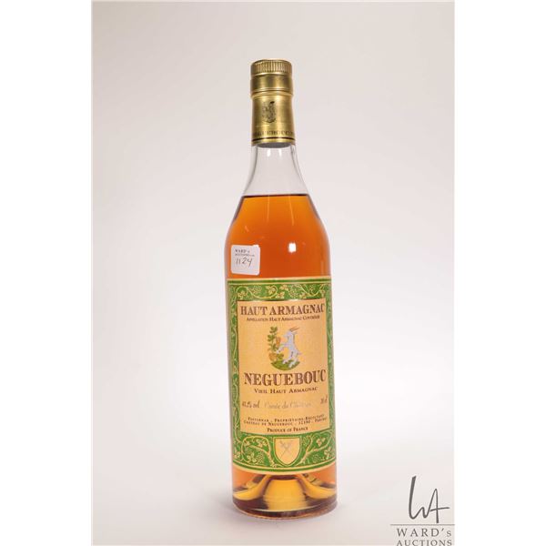 Neguebouc/ Haut Armagnac/ 700ml/ 43.2% ABV  Note: Alcohol cannot be insured by any courier in Canada