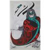 Image 1 : D.M. Dennis acrylic on canvas painting of a westcoast Haida spirit, artist signed, 1996, 48" X 30"