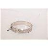 Image 2 : Vintage Birks sterling silver, chaise hinged bracelet with safety chain