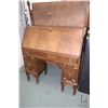 Image 1 : Small fall front double pedestal secretaire with fitted interior, 39" H X 36" W X 16" D