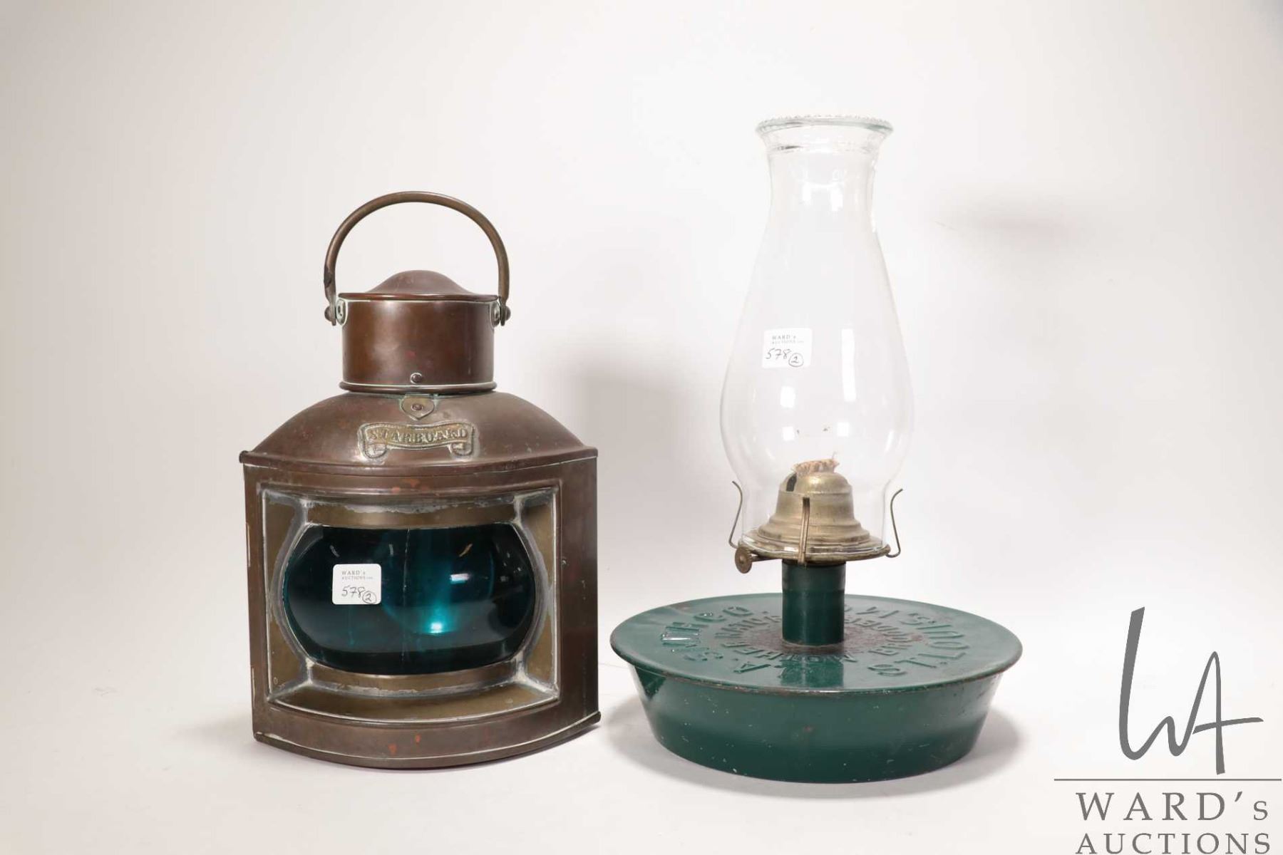 Antique Brooder Antique kerosene barn lantern stamped