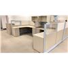 Image 2 : BOULEVARD 2 DESK WITH CUBICLE WALLS OFFICE DESK SYSTEM