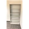 Image 2 : NATURAL & GREY OFFICE DESK SYSTEM WITH WALL MOUNT CABINET, LATERAL FILING CABINETS,