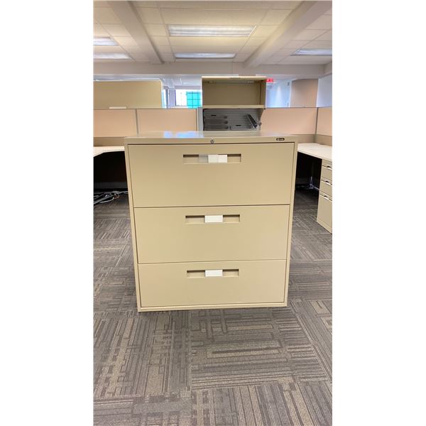 GLOBAL 3 DRAWER LATERAL FILING CABINET