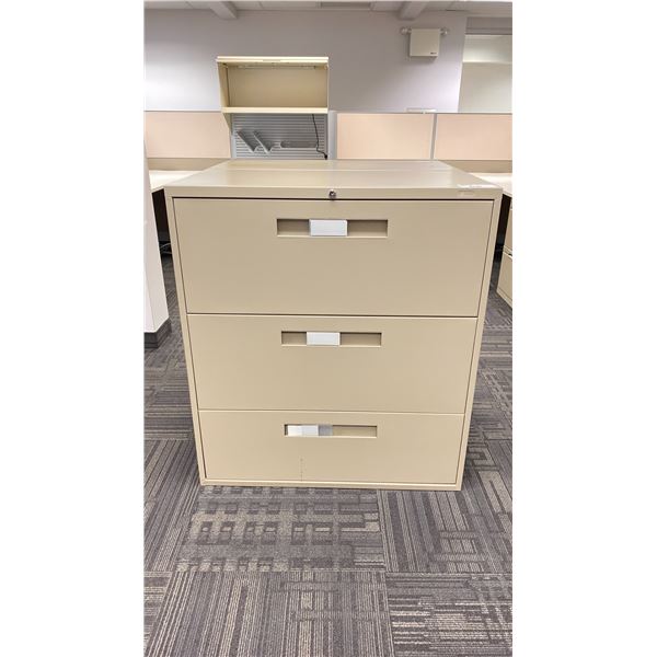 GLOBAL 3 DRAWER LATERAL FILING CABINET