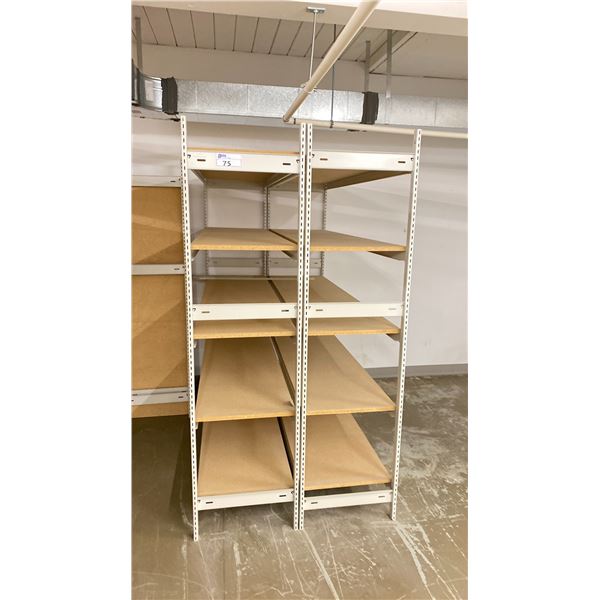 EZ RECT SHELVING SYSTEM -( 3) SECTIONS APPROX. 19" WIDE X 6FT LONG