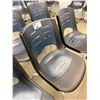 Image 2 : GROUP OF 6 BLUE & BLACK PLASTIC MOBILE WORK STATION CHAIRS
