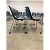 Image 3 : GROUP OF 6 BLUE & BLACK PLASTIC MOBILE WORK STATION CHAIRS