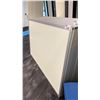Image 3 : GROUP OF 5 LARGE WHITE W/ALUMINIUM FRAMES OFFICE PANELS - 6FT ACROSS X 4FT WIDE WITH 2FT ARM