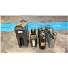 Image 1 : LARGE BLACK BEVERAGE DISPENSER AND 8 TOP PUMP COFFEE CARAFES'