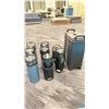 Image 3 : LARGE BLACK BEVERAGE DISPENSER AND 8 TOP PUMP COFFEE CARAFES'