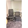 Image 1 : BLACK ADJUSTABLE OFFICE CHAIR AND BLACK CLIENT CHAIR