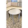 Image 2 : ROUND 2 1/2FT DIAMETER TOP MOBILE ADJUSTABLE HEIGHT OFFICE TABLE